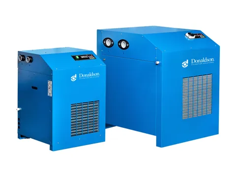 Two refrigerated air dryers of different sizes side by side